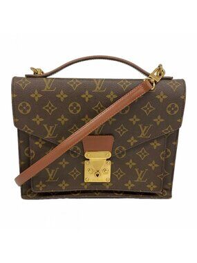 Louis Vuitton Handbag Monogram Monceau 28 Brown 2-Way Bag